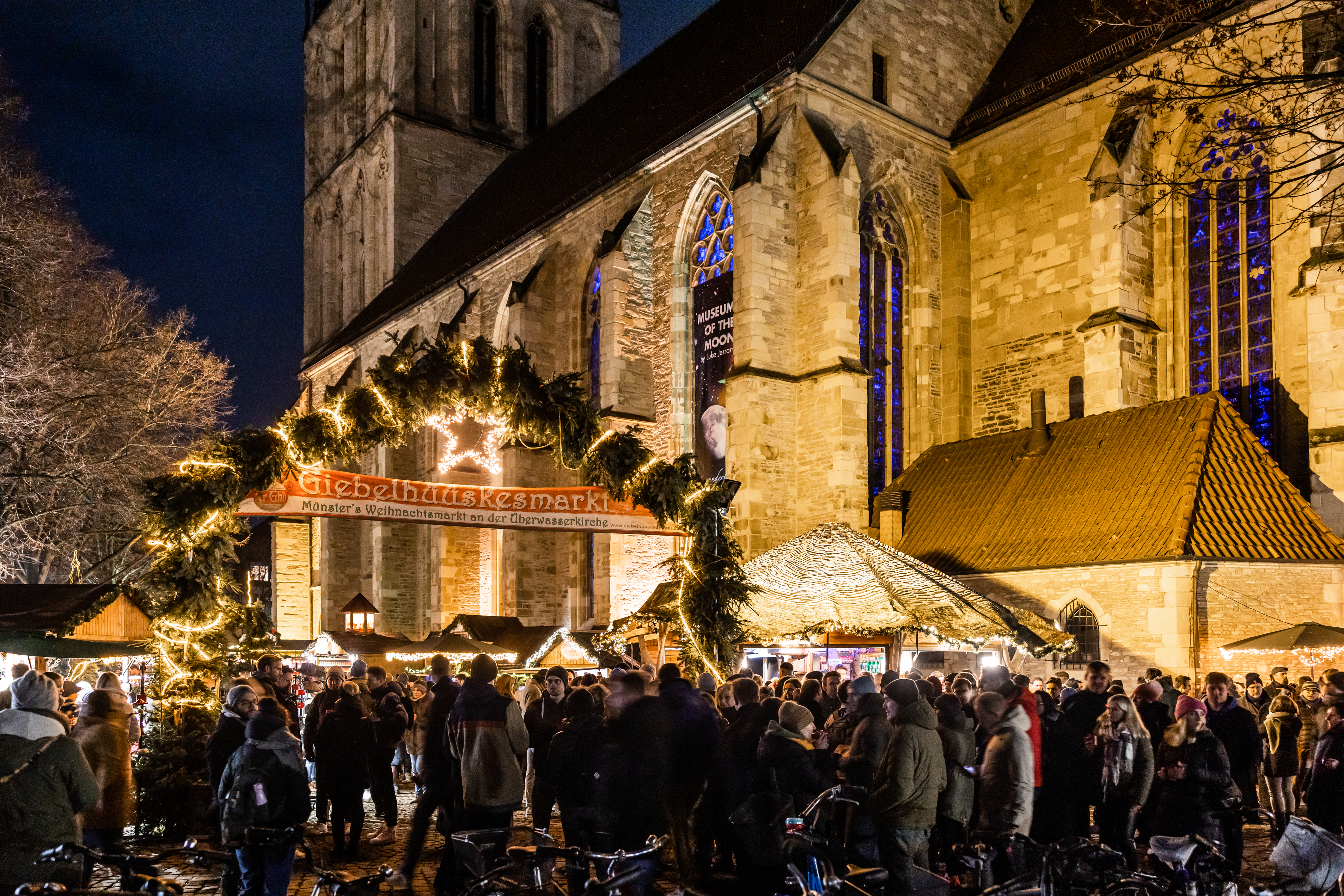 Der Giebelhüüskes-Weihnachtsmarkt in Münster. 