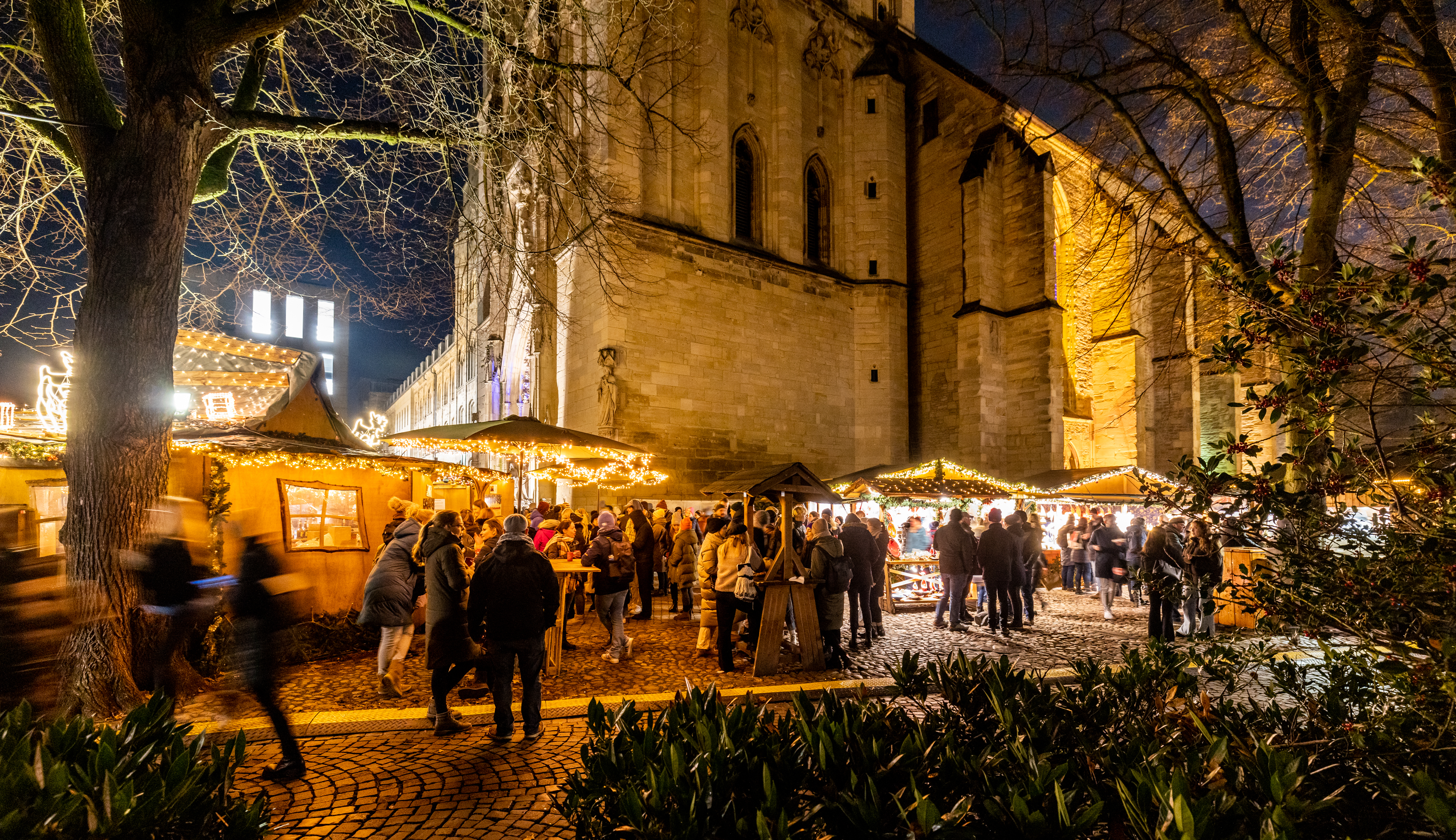 Der Giebelhüüskes-Weihnachtsmarkt in Münster. 