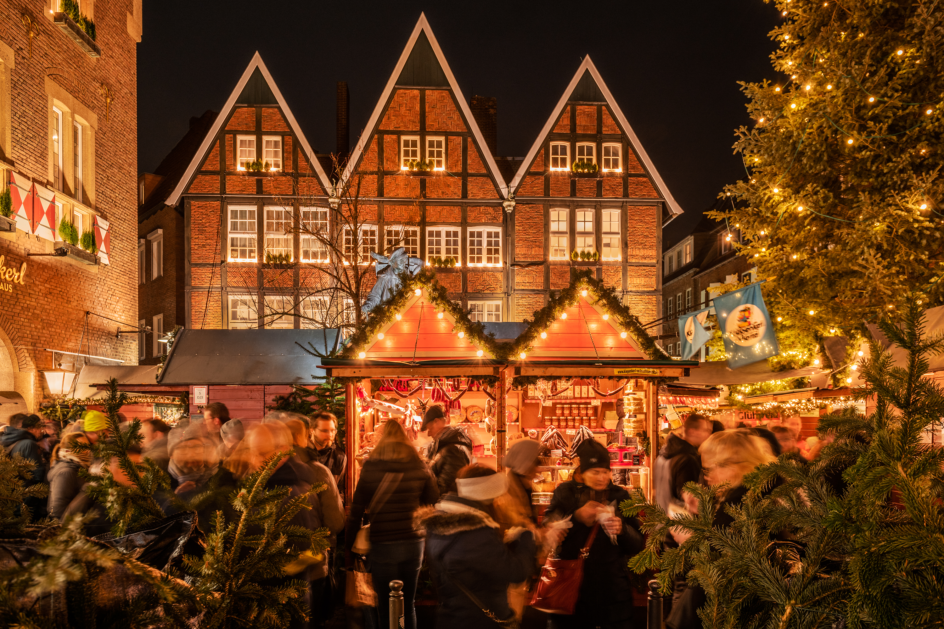 Der Weihnachtsmarkt am Kiepenkerl in Münster.