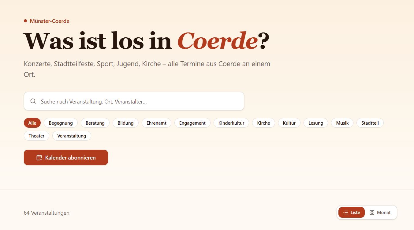 WeLoveCoerde - Bildschirmfoto