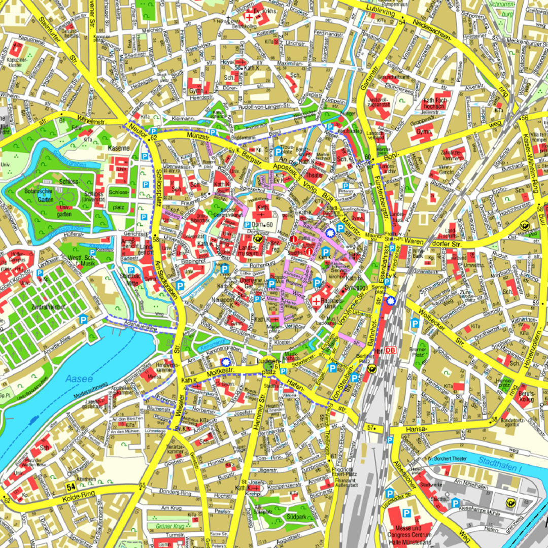 Stadtplanausschnitt von Münster DGK 5 