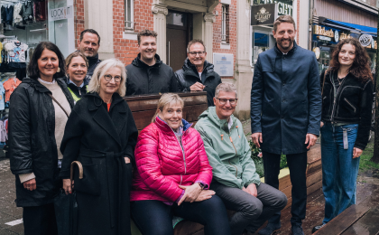 Gruppenbild der Verantwortlichen in der Windthorststraße