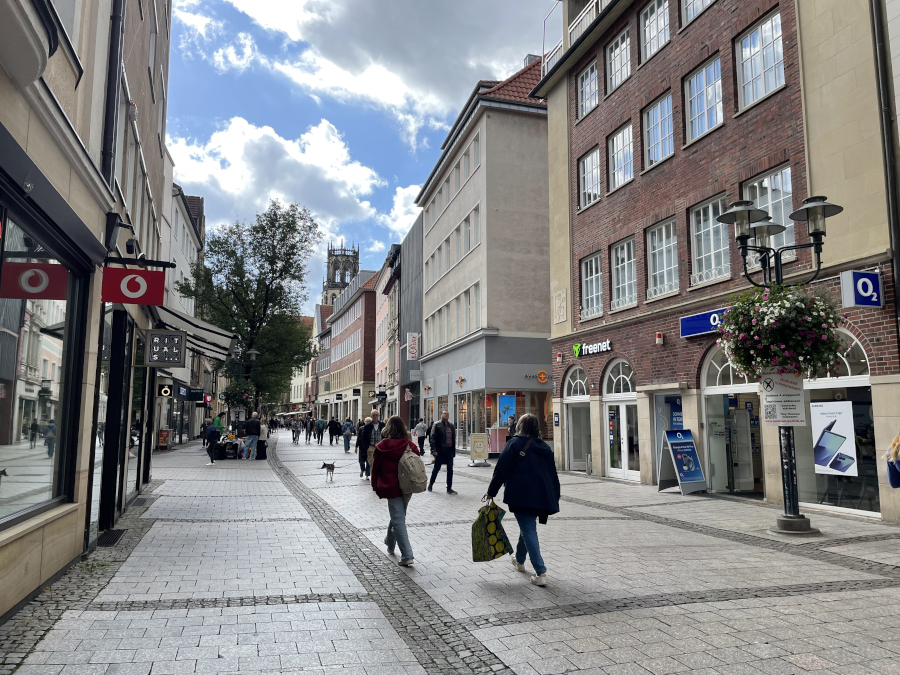 Blick in die Fußgängerzone Ludgeristraße