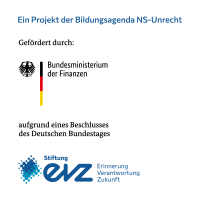 Logos der Stiftung EVZ und des Bundesministeriums der Finanzen