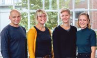 Grupppenfoto mit vier Personen aus dem Mobim-Team