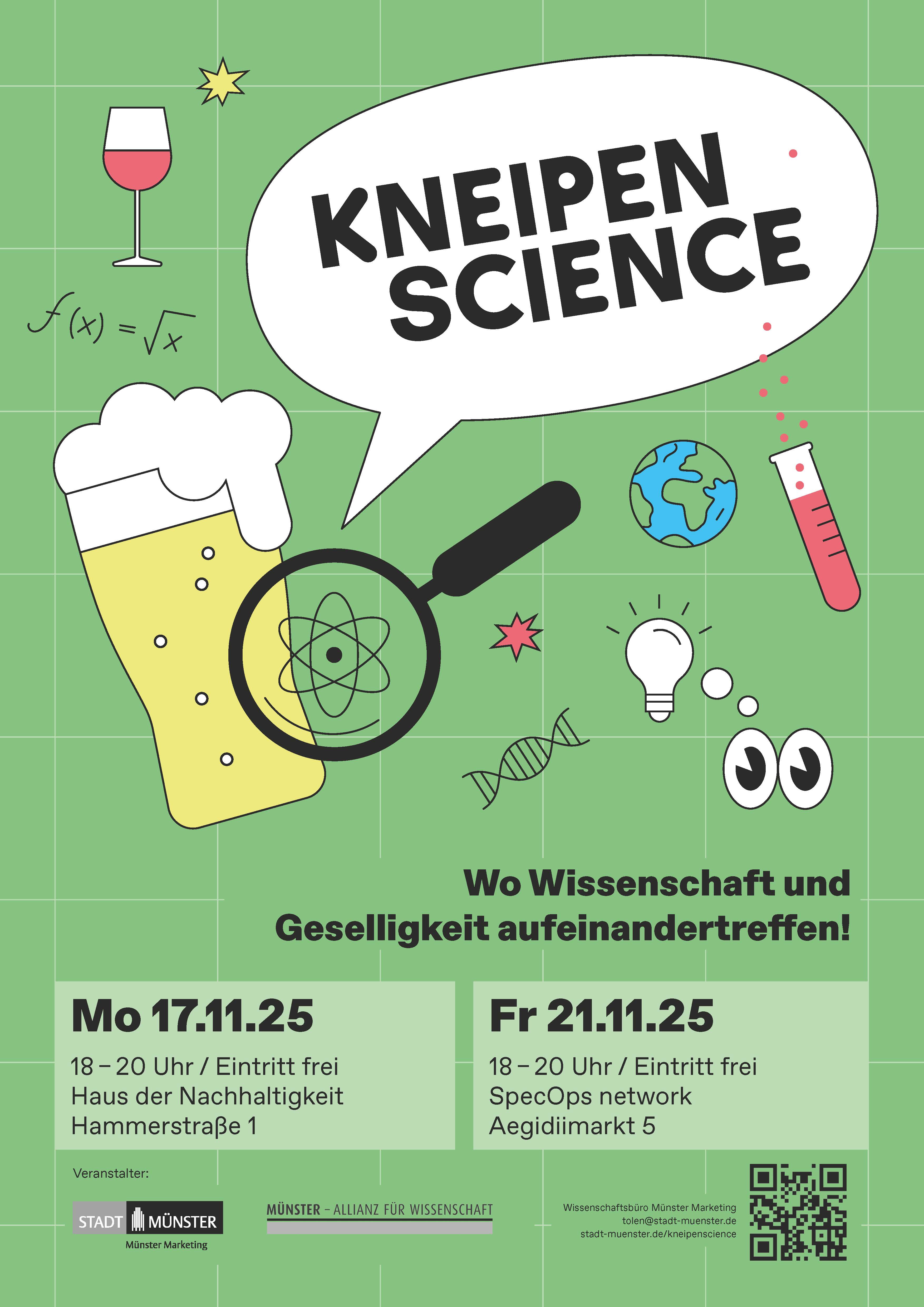 Veranstaltungsplakat Kneipen Science