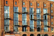 Frontansicht des Speicher 2 mit der Kunsthalle Münster