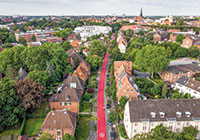 Fahrradstraße Goldstraße | Foto: Stadt Münster Luftbildaufnahme