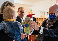 Oberbürgermeister Markus Lewe besucht einen Kindergarten Oberbürgermeister Markus Lewe besucht einen Kindergarten