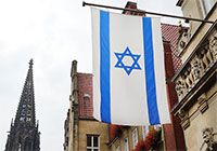 Israel-Flagge am Stadtweinhaus