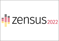 Logo: Schriftzug 'zensus 2022'