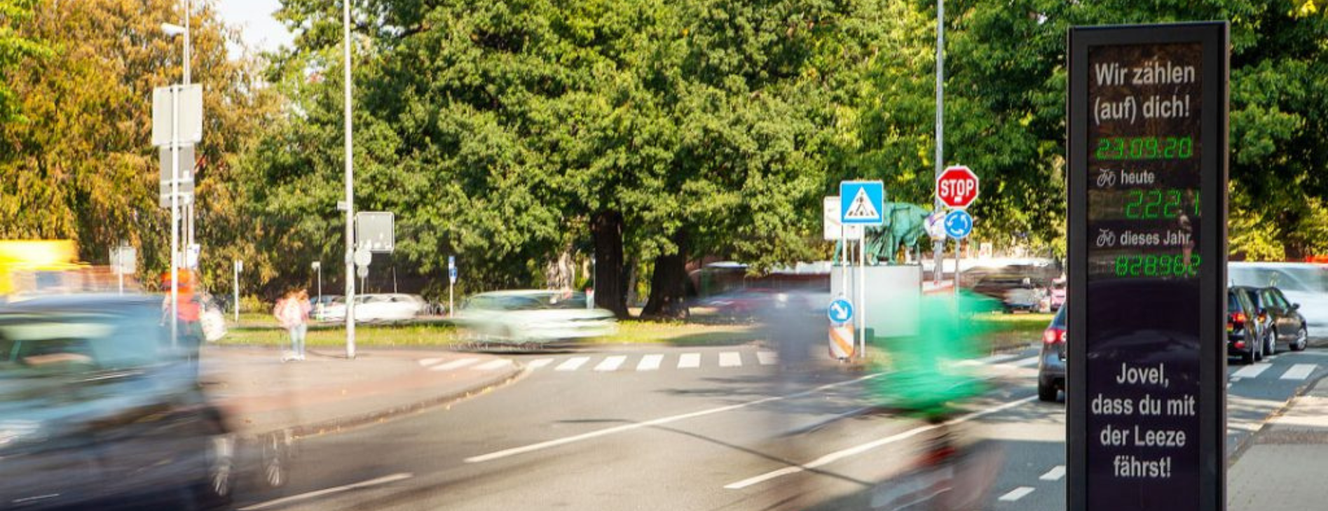 Mobilität Fahrrad Zählstation Kreisel
