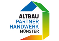 Das Altbau-Partner Handwerk-Signet Grafik mit Schrift "Altbau Partner Handwerk Münster"