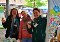 Infostand der Klenko Gruppenbild der Beraterinnen am Klanko-Stand auf den Nachhaltigkeitstagen 2019
