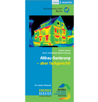Titel des Flyers "Altbaupartner Handwerk" Grafik