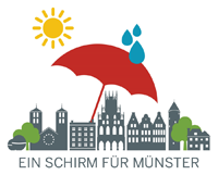 Logo "Ein Schirm für Münster" "Ein Schirm für Münster": Das Leitbild des städtischen Konzeptes zur Anpassung an den Klimawandel
