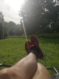 Die Beine hoch...