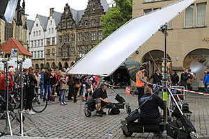 Dreharbeiten auf dem Prinzipalmarkt Dreharbeiten auf dem Prinzipalmarkt