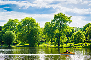 Aasee-Idylle mit Tretboot Aasee-Idylle mit Tretboot