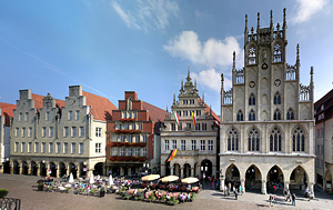 Prinzipalmarkt mit Rathaus und Stadtweinhaus Prinzipalmarkt mit Rathaus und Stadtweinhaus