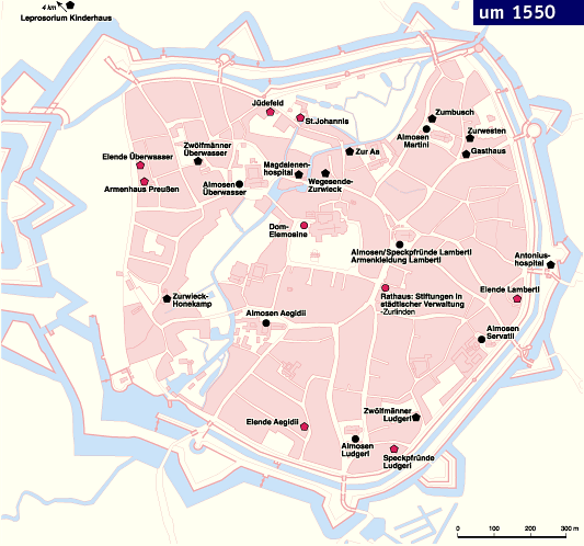 Stiftungen in M&uuml;nster um 1550