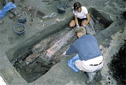 Fachwerkhaus in der Erde