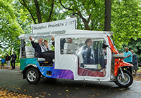 Frank-Walter Steinmeier bei den Skulptur Projekten Foto