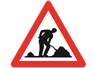 Verkehrsschild Baustelle