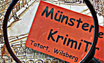 Krimi-Tour Lupe auf Stadtansicht