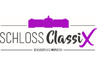 Logo Schloss Classix Grafik: Schloss-Silhouette mit Schriftzug