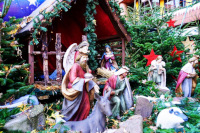 Krippe auf dem Aegidii-Weihnachtsmarkt Foto