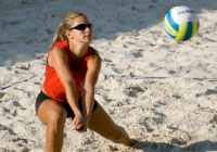 Beach Volleyball-Spielerin Foto