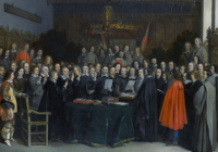 Beschwörung des Spanisch-Niederländischen Friedens im Rathaus zu Münster Foto