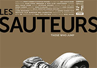 Ausschnitt aus dem Filmplakat zu "Les Sauteurs - Those Who Jump" Plakatausschnitt mit Schriftzug ' Les Sauteurs'