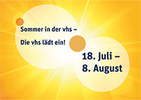 Sommerprogramm der vhs Sommerprogramm