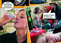Postkarte 8 in der Reihe 'Voll ist out' Postkarte Tina