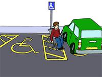 Behinderten-Parkplatz Grafik