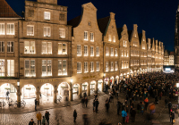 Weihnachtlich beleuchteter Prinzipalmarkt Foto